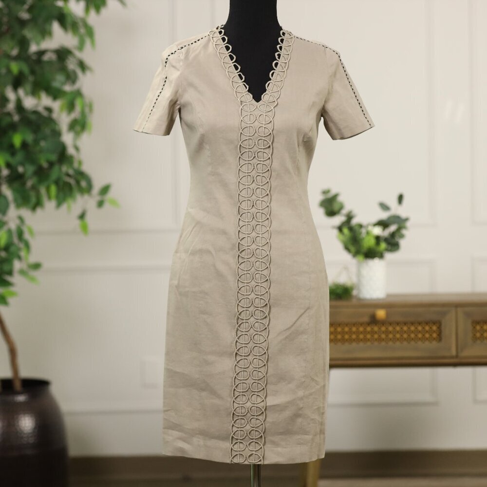 Elie Tahari Loretta Short Sleeve above-knee dress